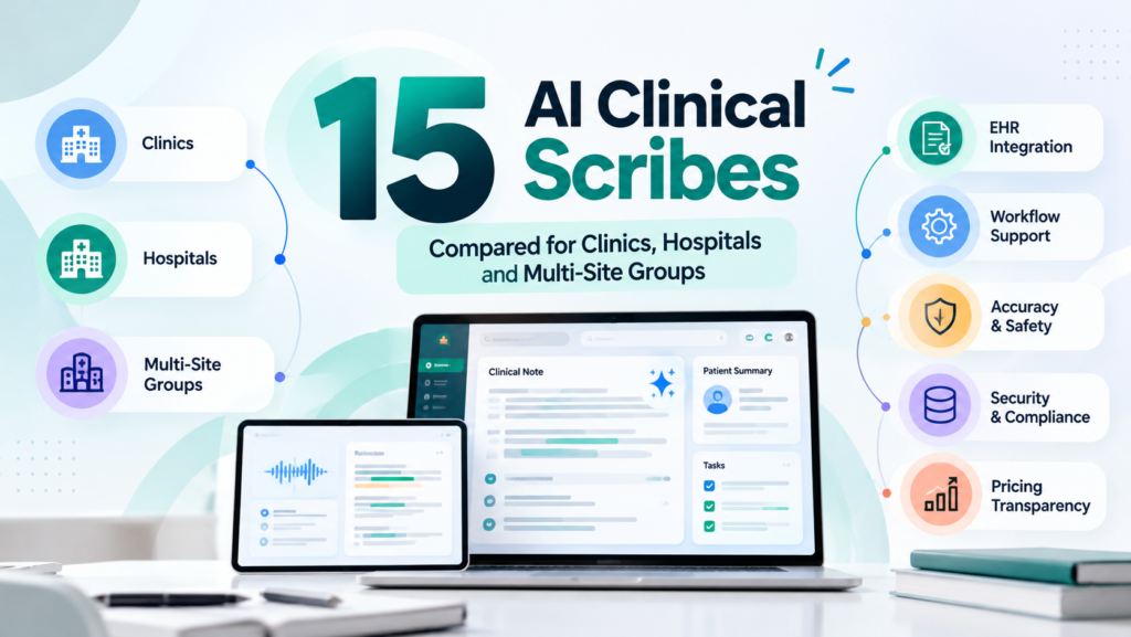 Best AI Clinical Scribe Platforms in 2026: 15 AI Medical Scribes Compared for Clinics, Hospitals and Multi-Site Groups